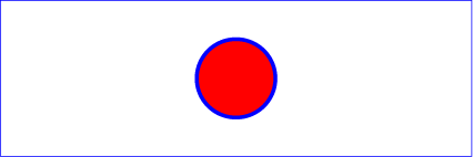 Example circle01 — circle filled with red and stroked with blue