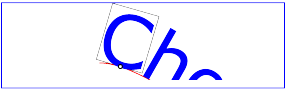 Image that shows text on a path